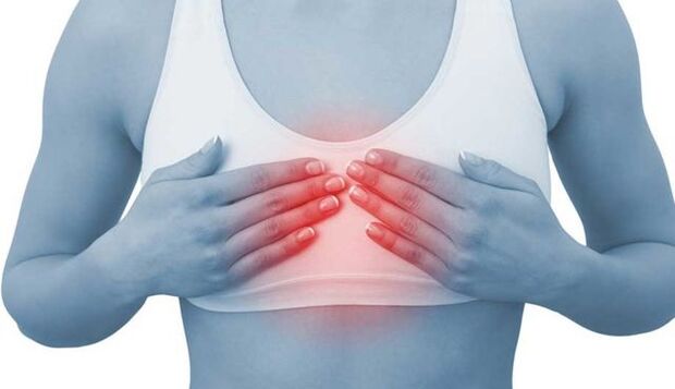 La douleur au sternum à l'avant est un signe d'ostéochondrose de la colonne thoracique.